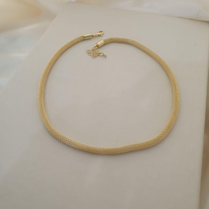 Colar choker malha