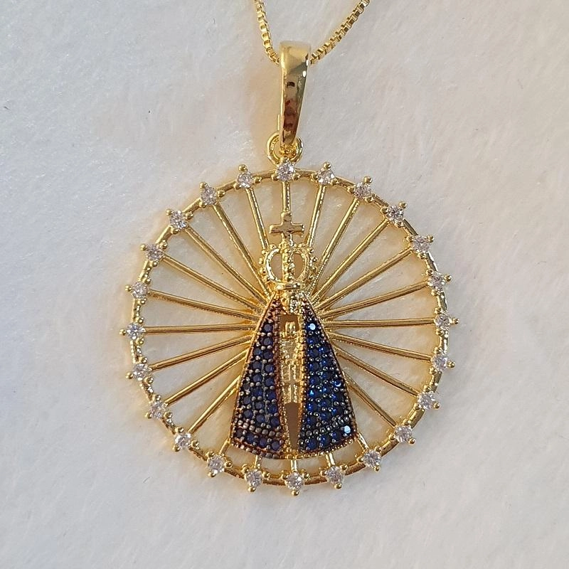 Colar com  medalha Nossa Senhora