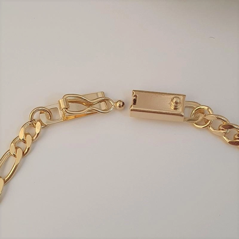 Pulseira elo fígaro com fecho gaveta