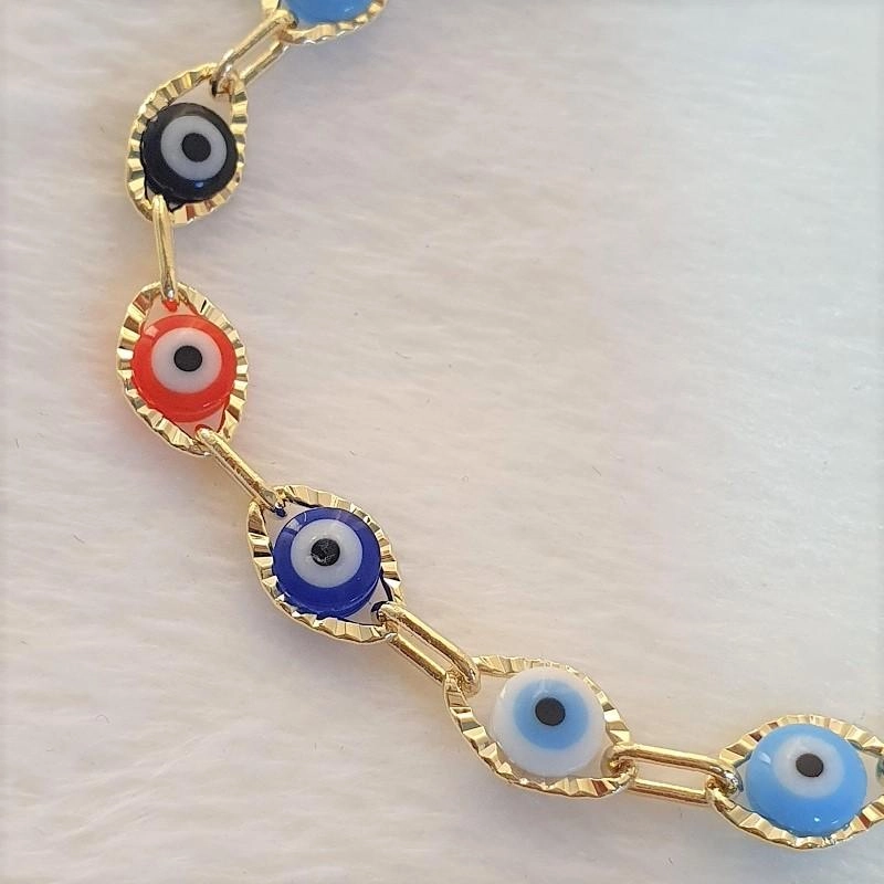 Choker com olho grego cores