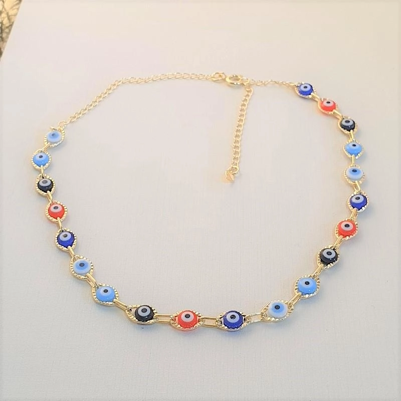 Choker com olho grego cores