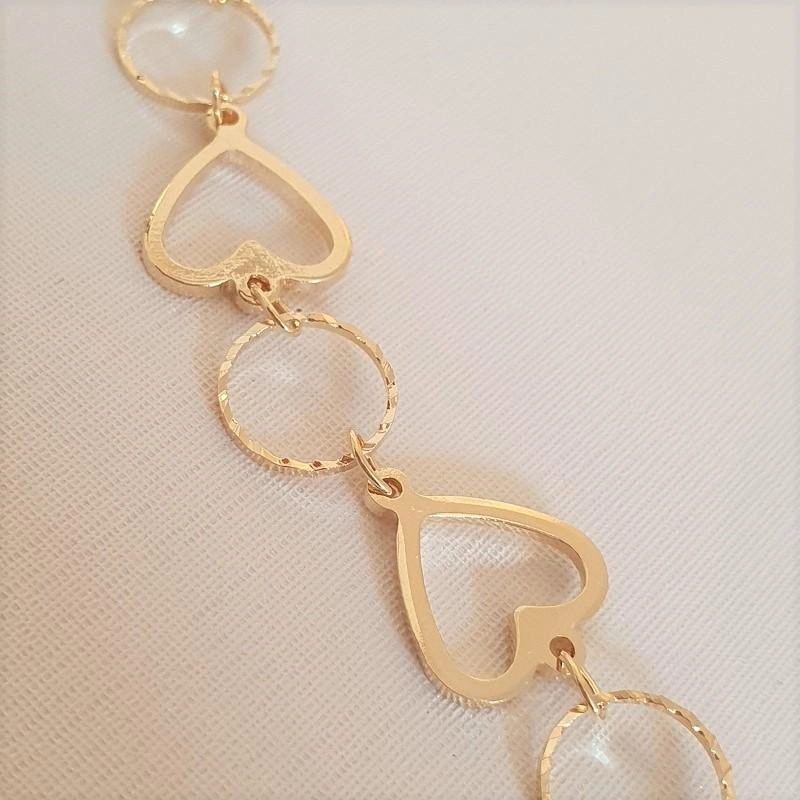 Choker coração e círculo diamantado