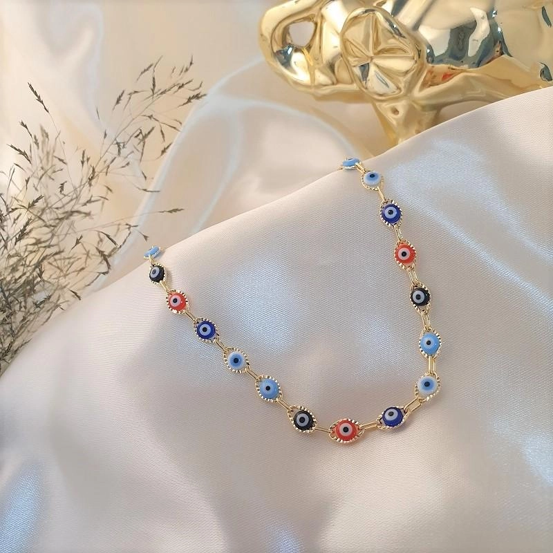 Choker com olho grego cores