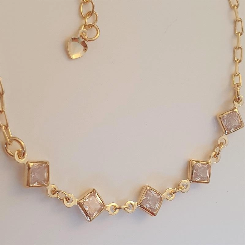 Pulseira com losango zircônia