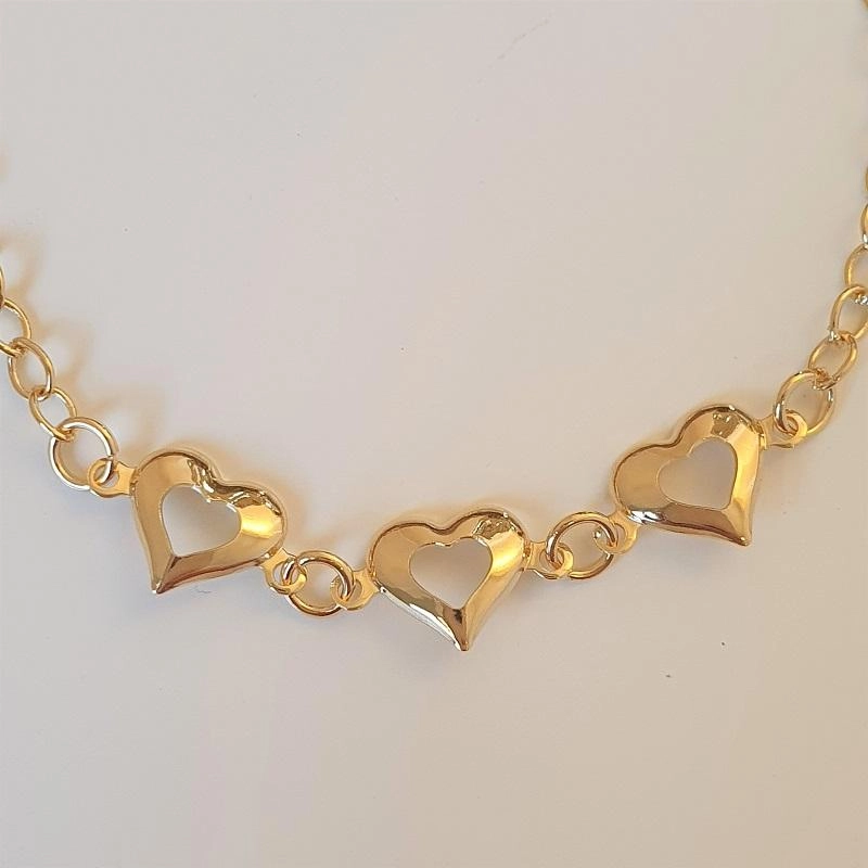 Pulseira 3 corações