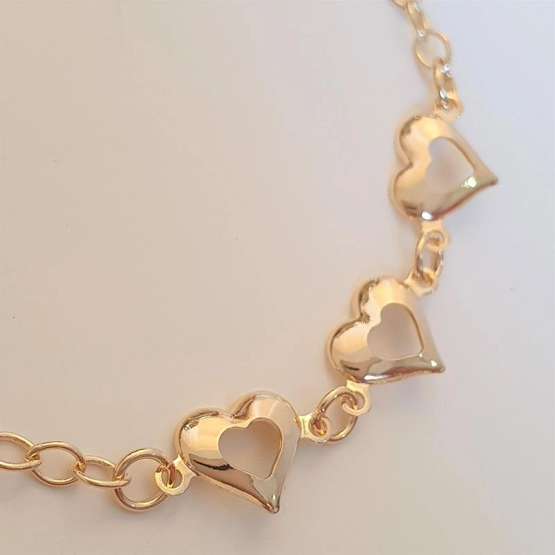Pulseira 3 corações