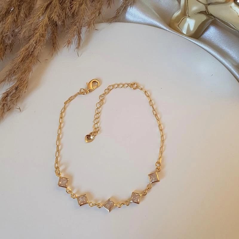 Pulseira com losango zircônia