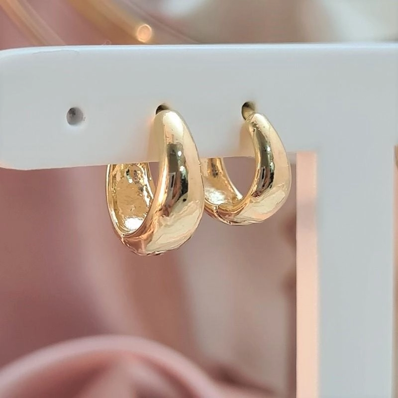 Brinco dupla argola click gota