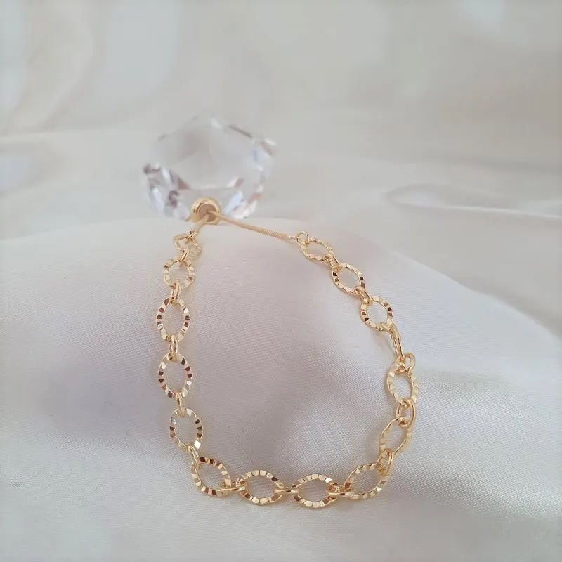 Pulseira gravatinha elo diamantado