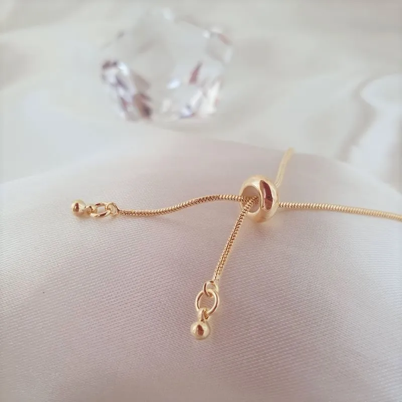 Pulseira gravatinha elo diamantado