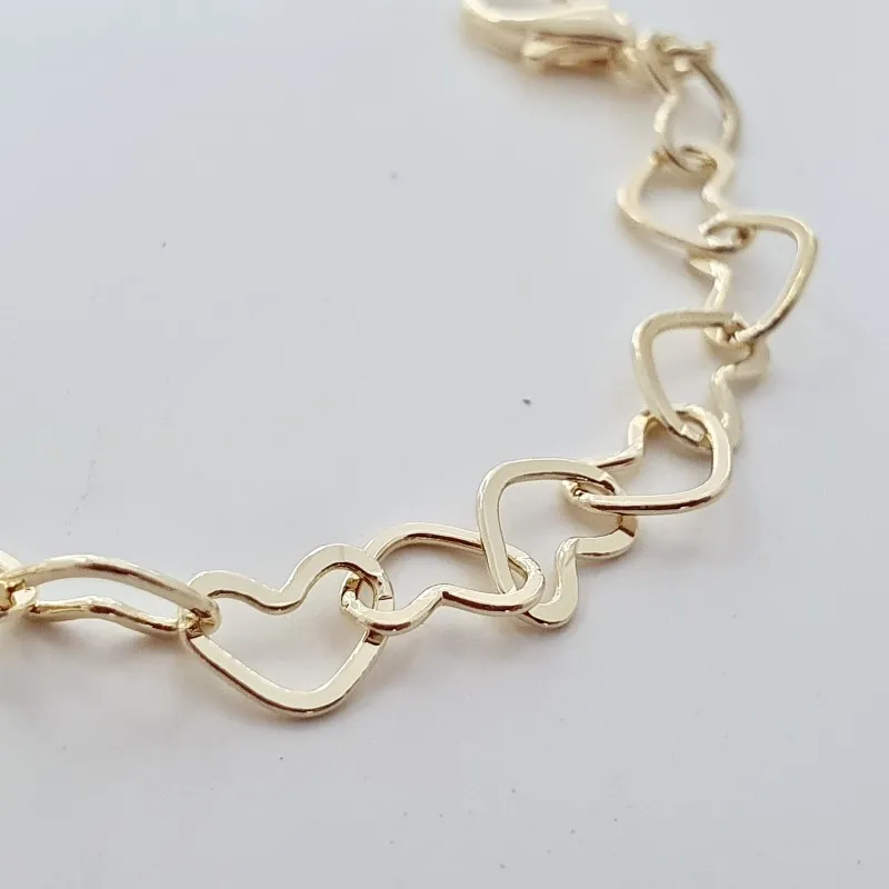 Pulseira grossa coração patinha