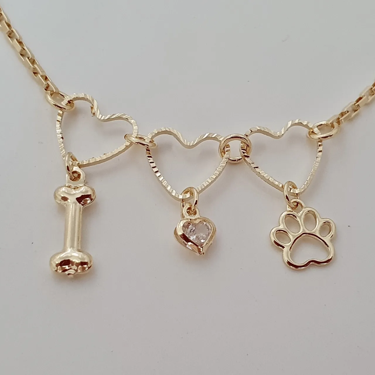 Pulseira corações pet