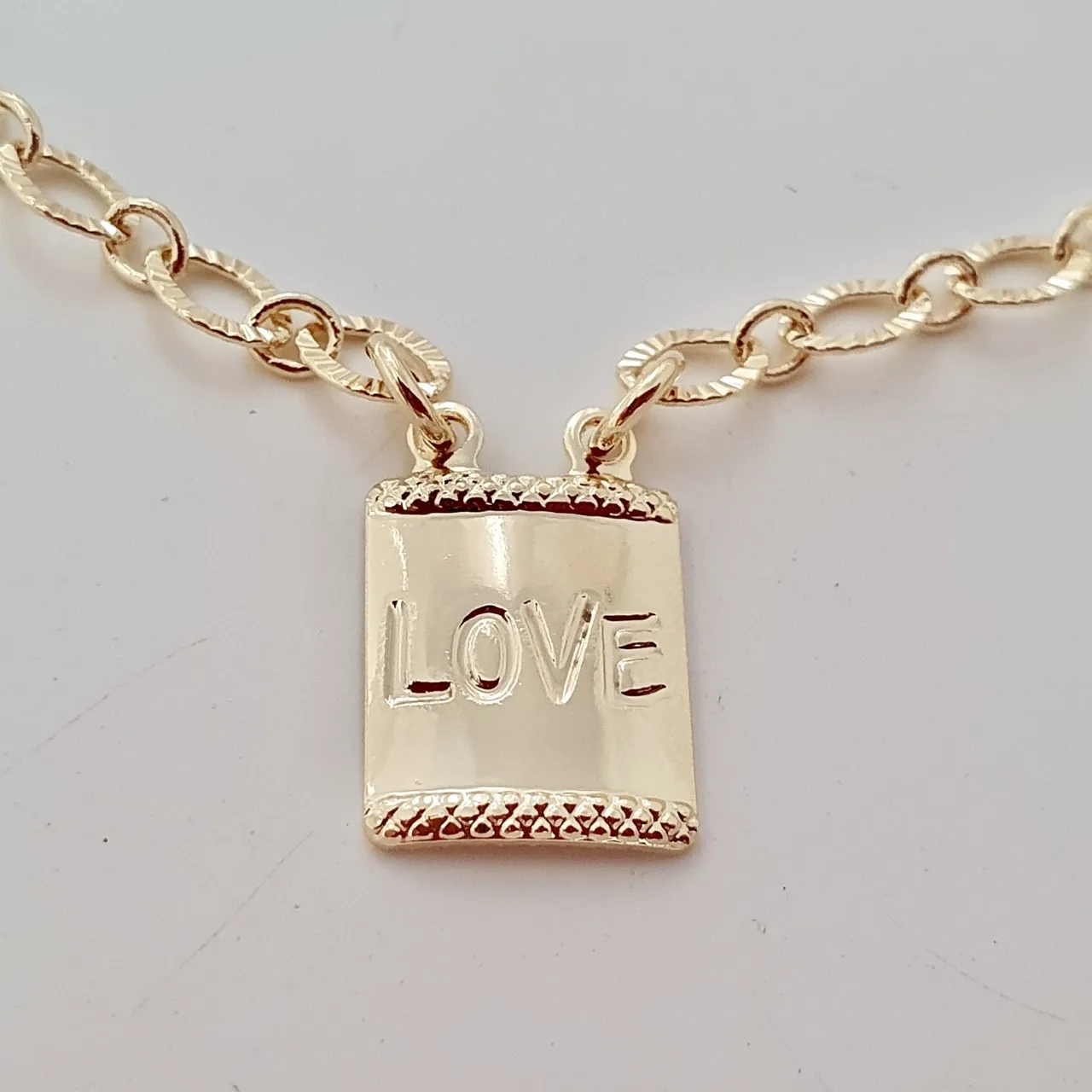 Pulseira elo diamantado e placa 