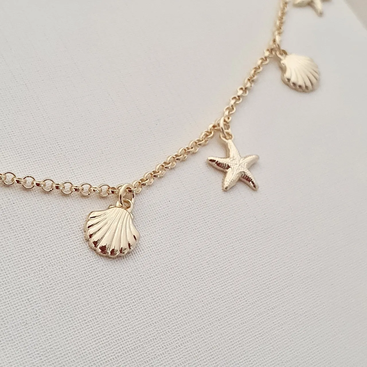 Choker verão concha e estrela