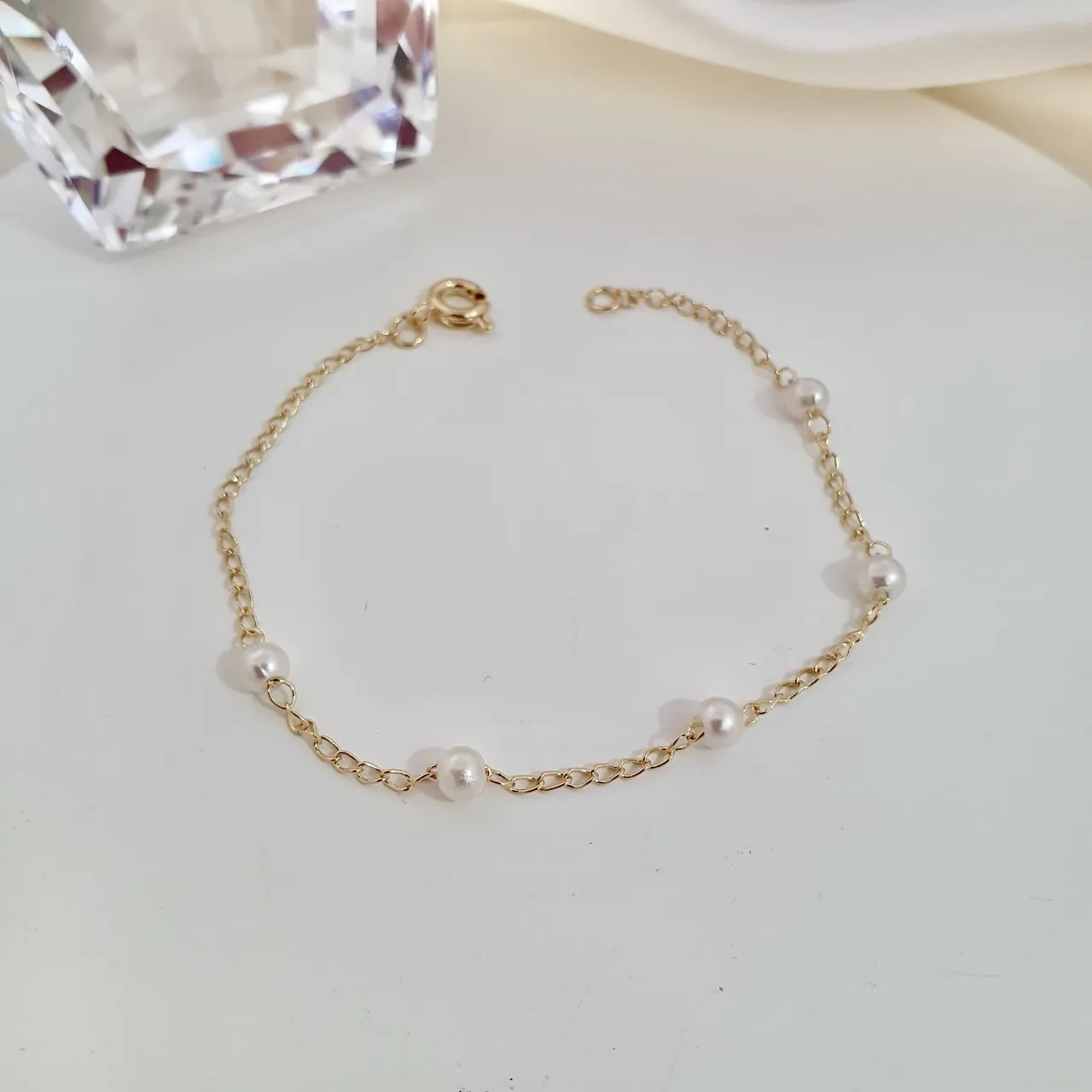 Pulseira infantil pérolas