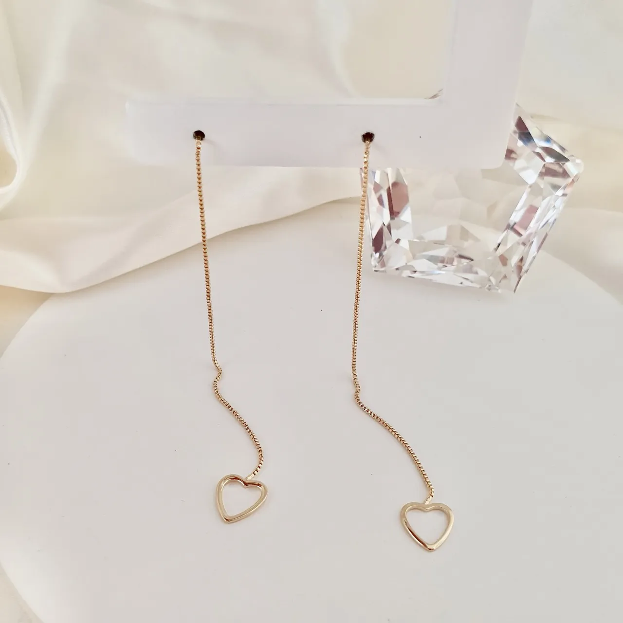 Brinco ear line coração