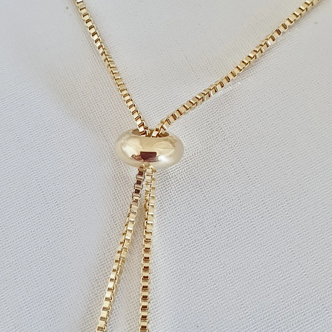 Colar gravatinha 2 pontos de luz cristal