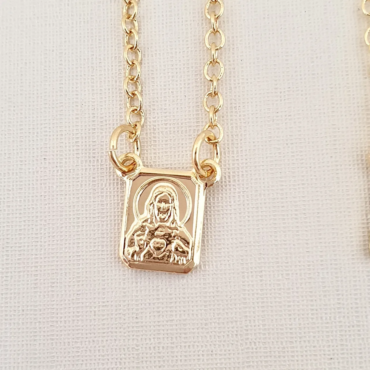 Escapulário Jesus e Nossa Senhora 60cm