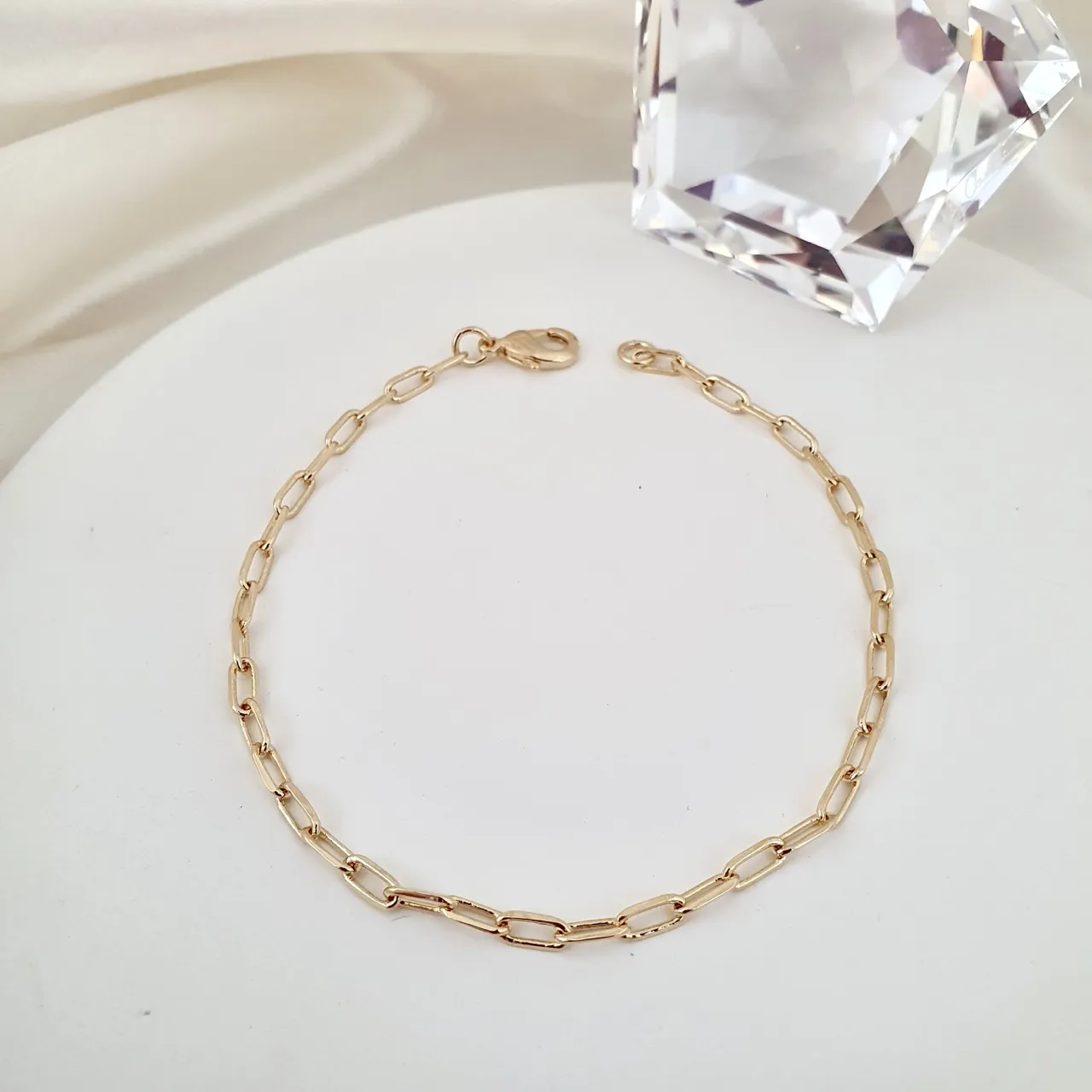 Pulseira elo oval masculina / unissex