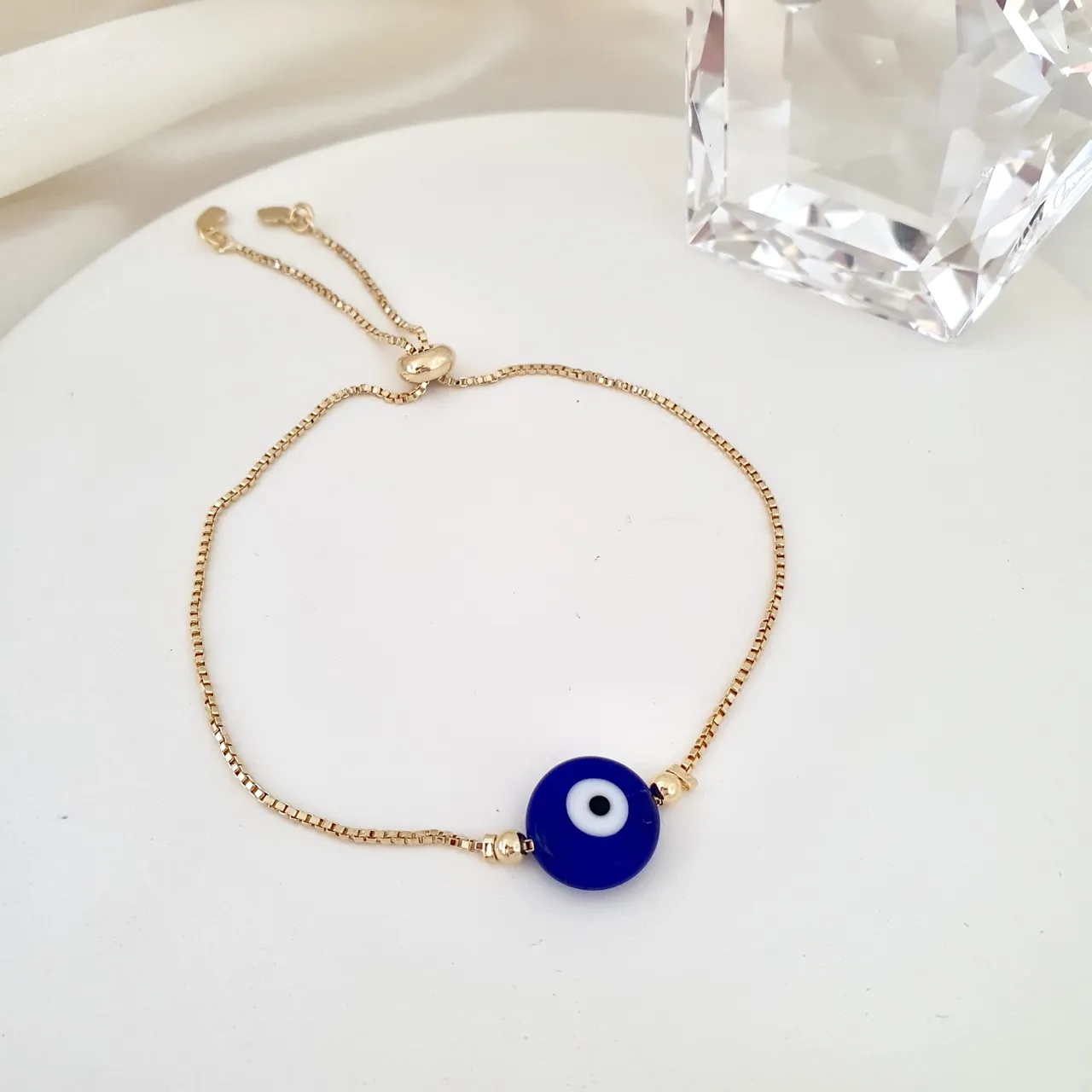 Pulseira gravatinha olho grego