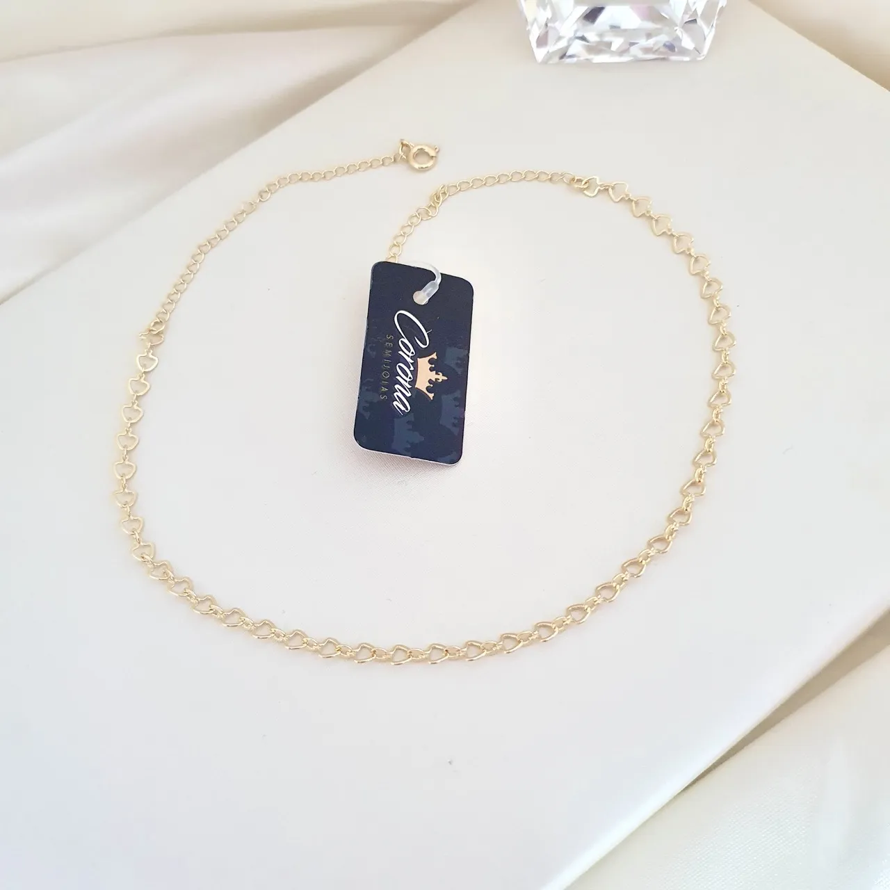 Choker elo coração