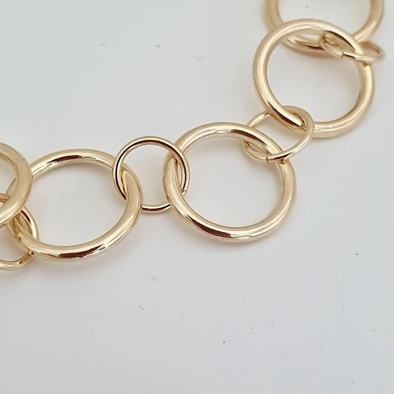 Pulseira elos redondos grandes
