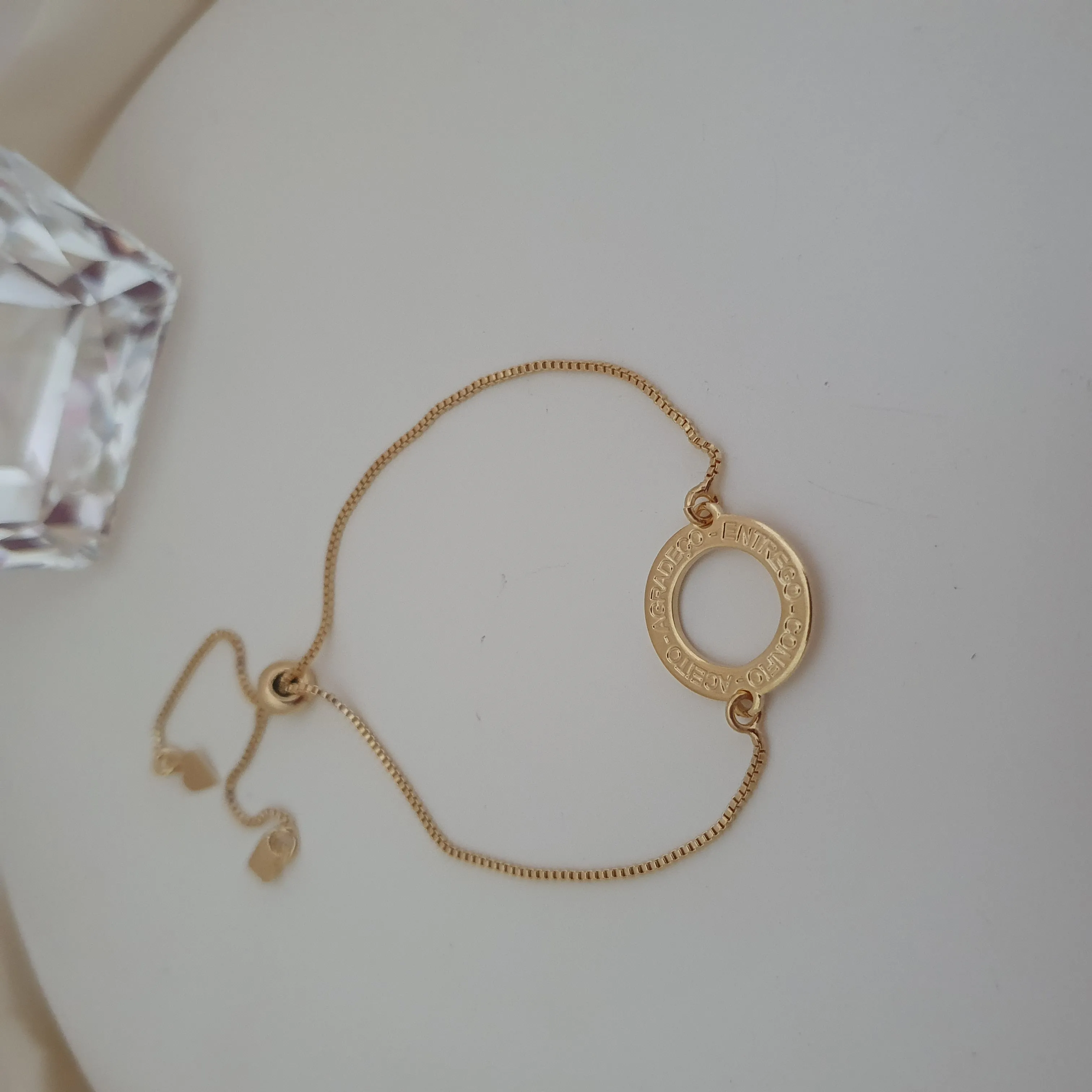 Pulseira gravatinha entrego confio aceito agradeço