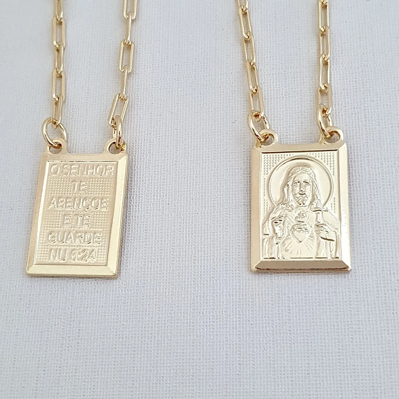 ESCAPULARIO JESUS O SENHOR TE ABENÇOE E TE GUARDE VENEZIANA