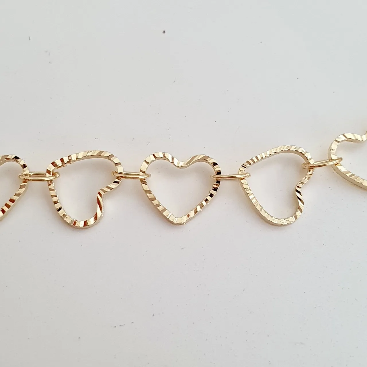 Pulseira Corações detalhe diamantado