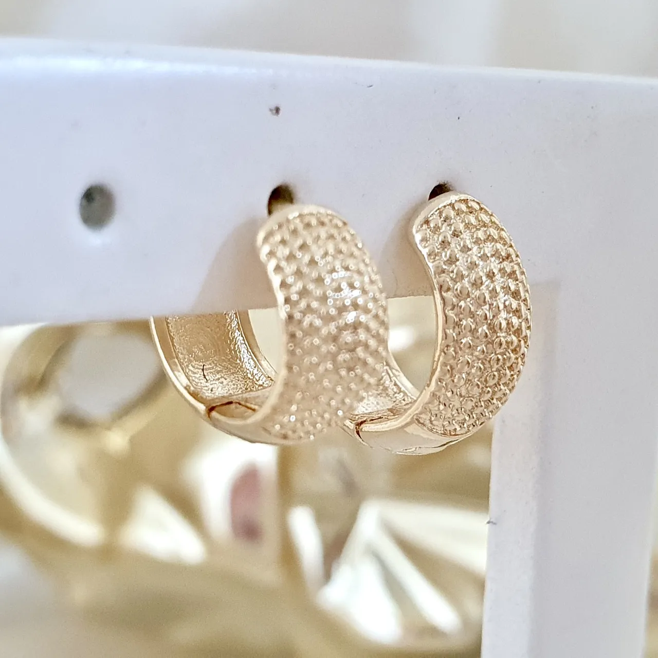Brinco dupla argola click fosca