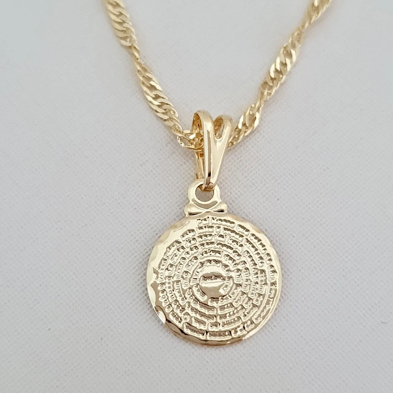Colar medalha oração Pai Nosso