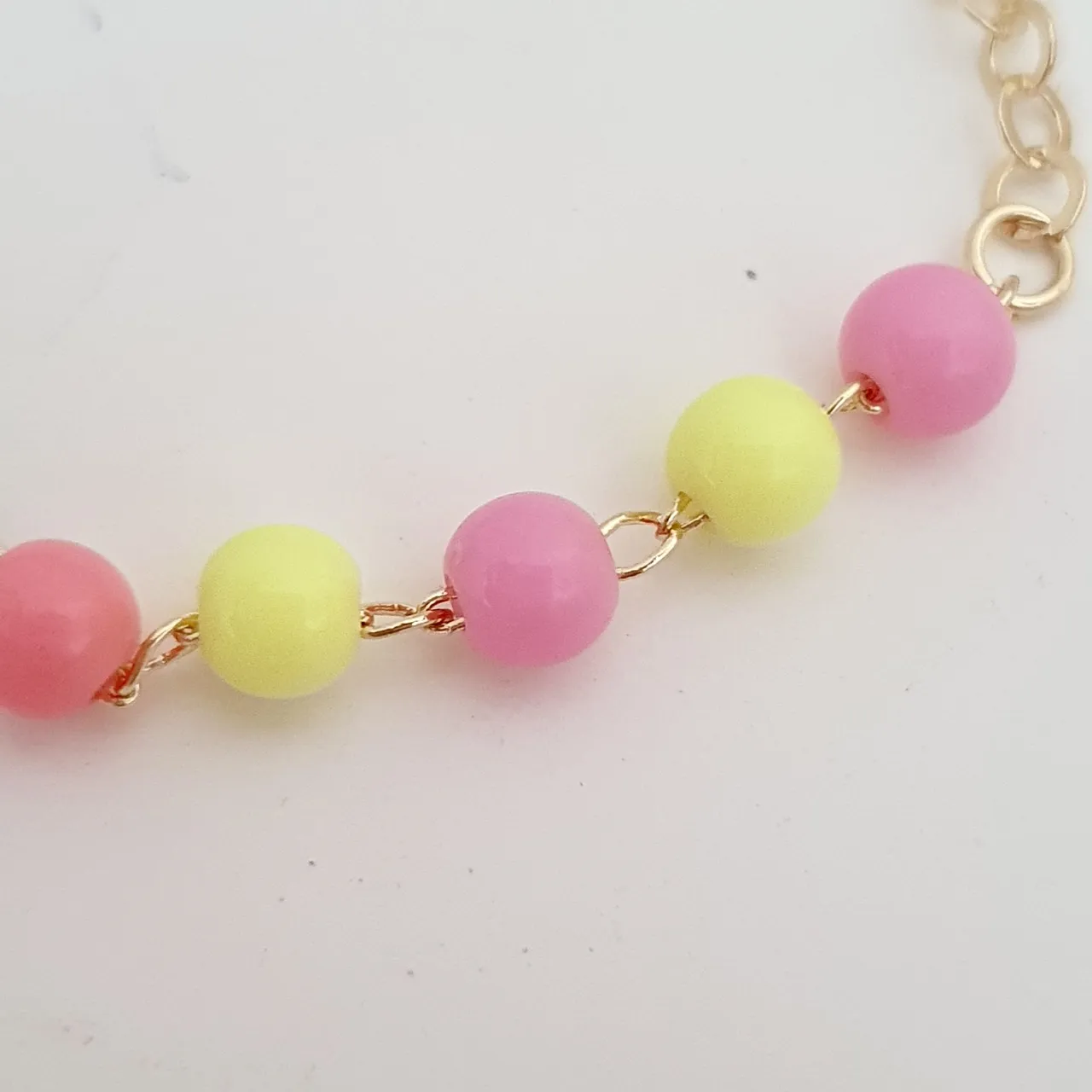 Pulseira infantil bolinhas coloridas