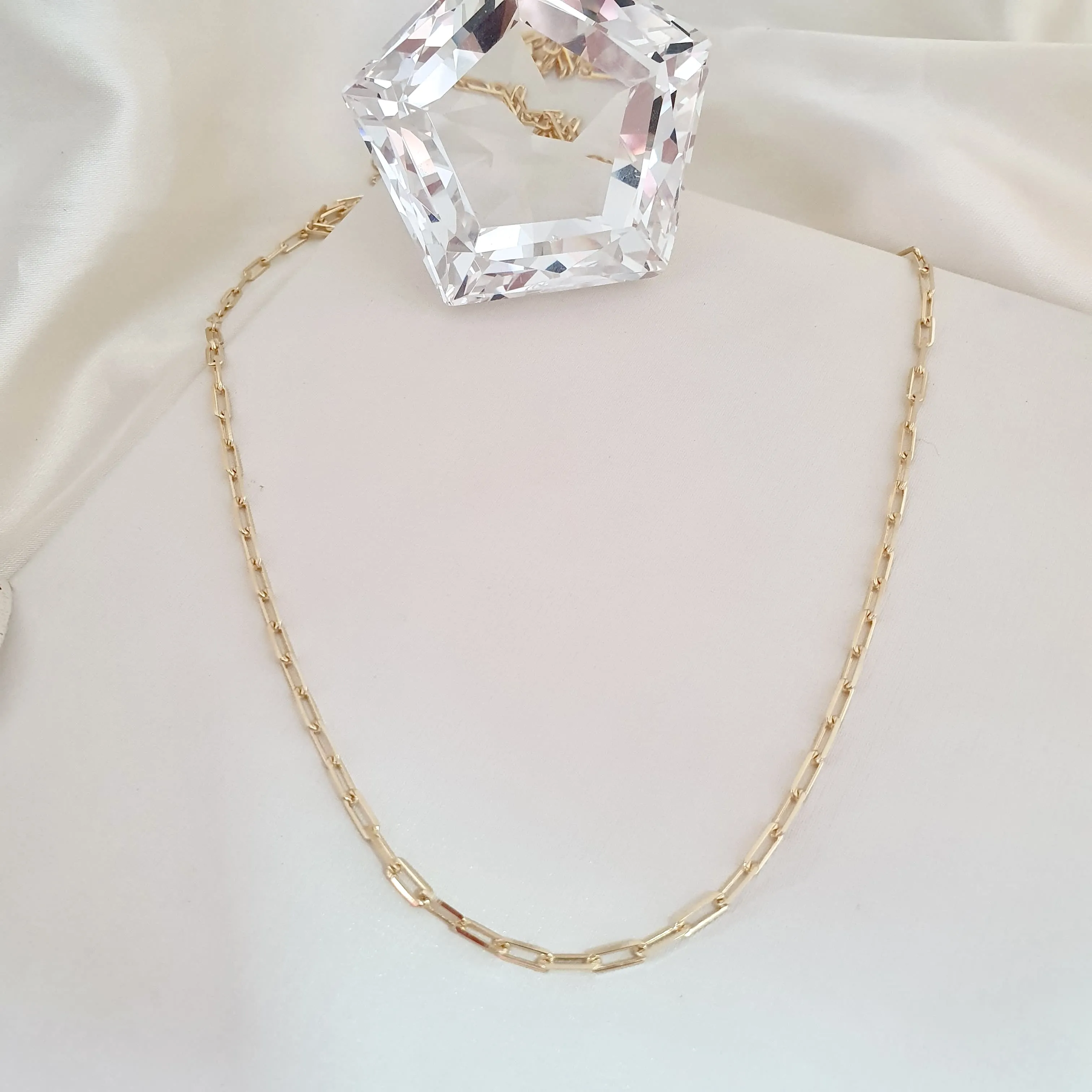Colar masculino elo cartier fecho gaveta