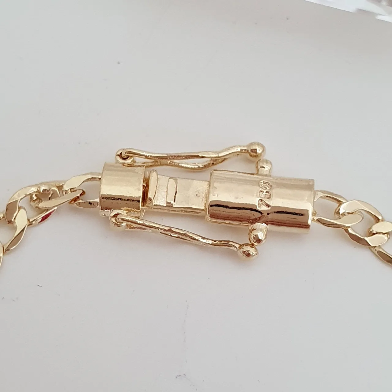 Pulseira masculina elo grumet e fecho canhão