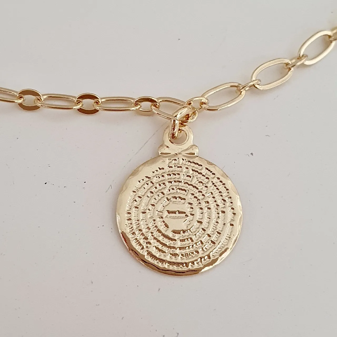 Tornozeleira medalha oração Pai Nosso