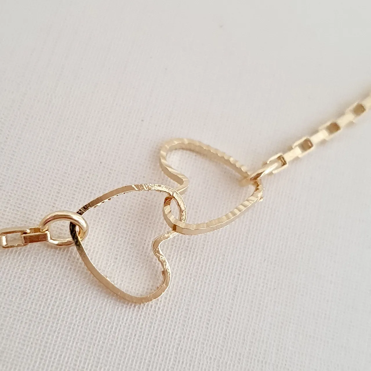 Choker 2 corações entrelaçados