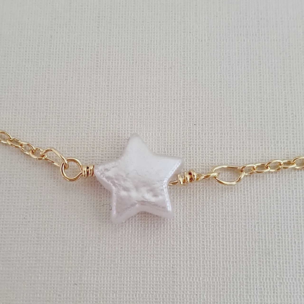 Choker estrela pérola