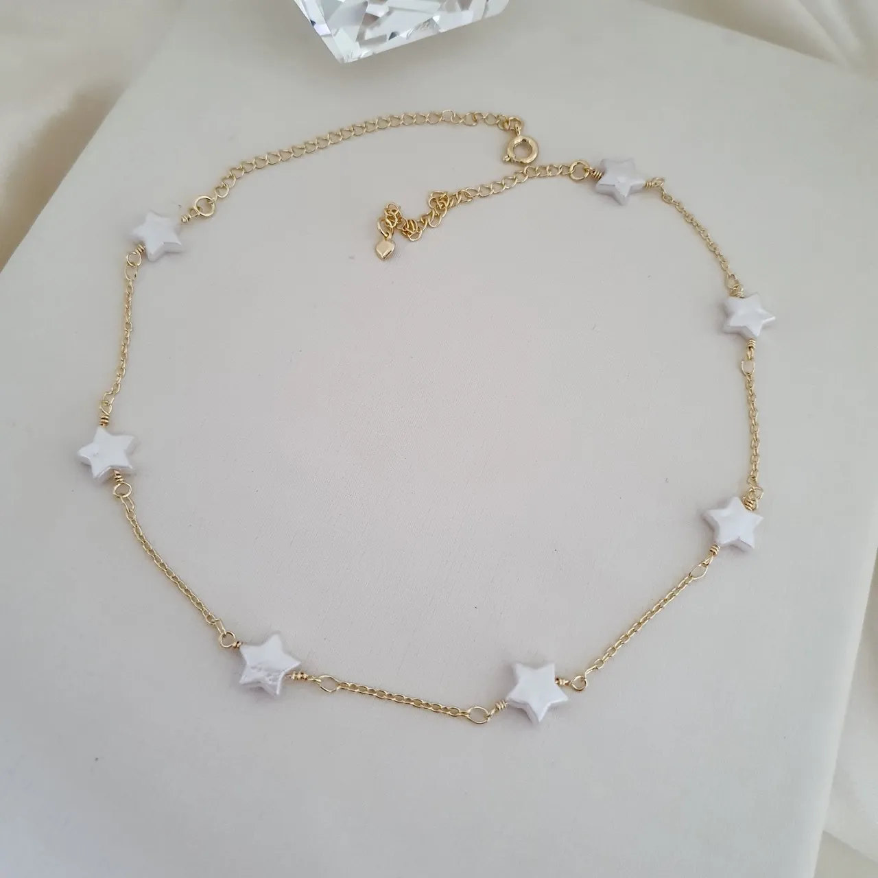 Choker estrela pérola