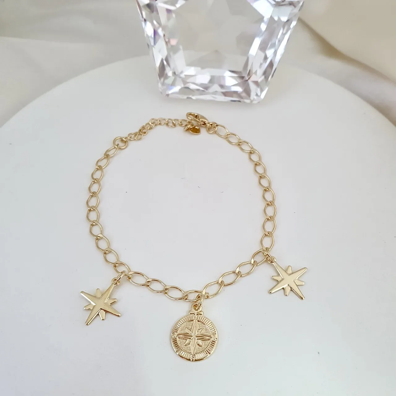 Pulseira rosa dos ventos