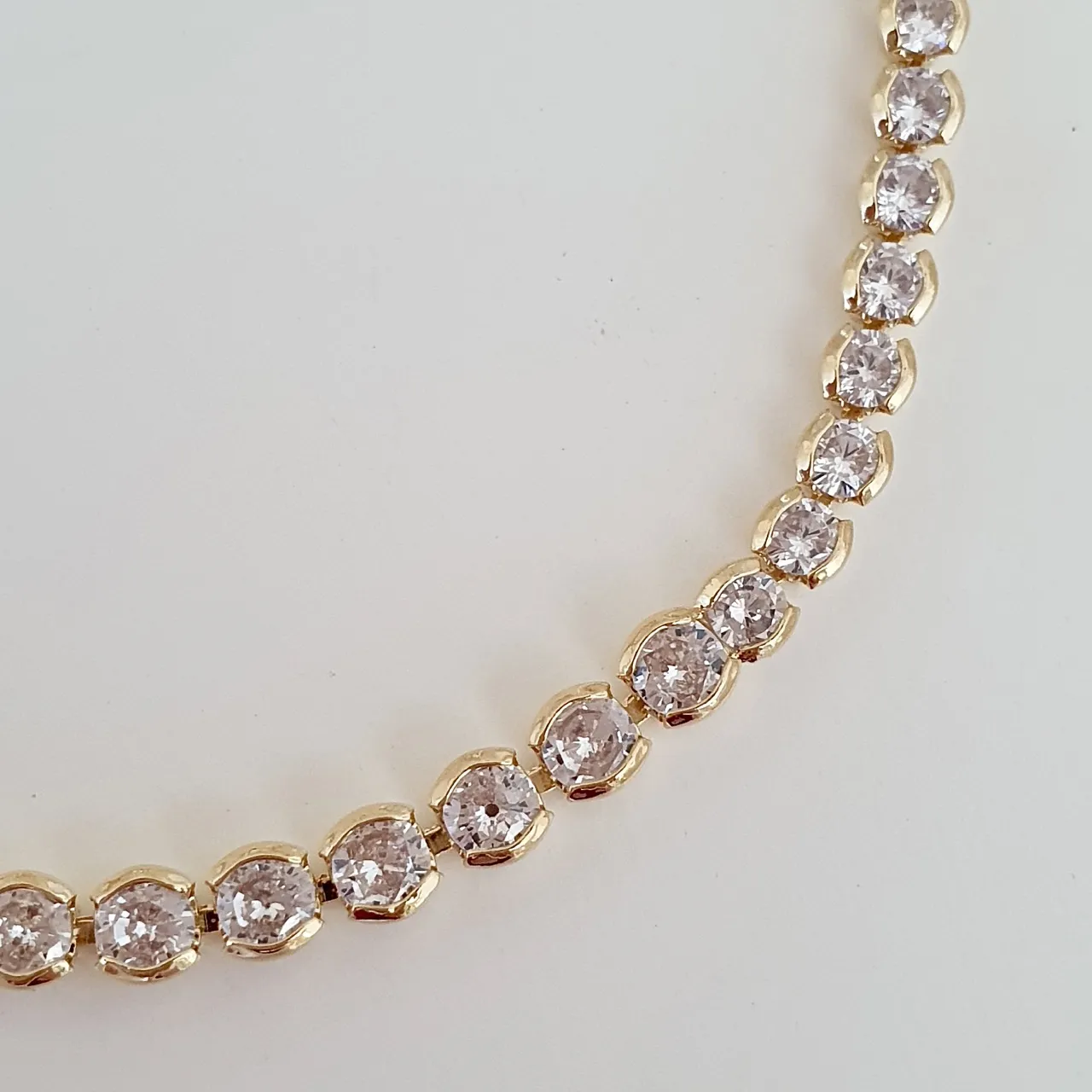 Pulseira zircônias redondas