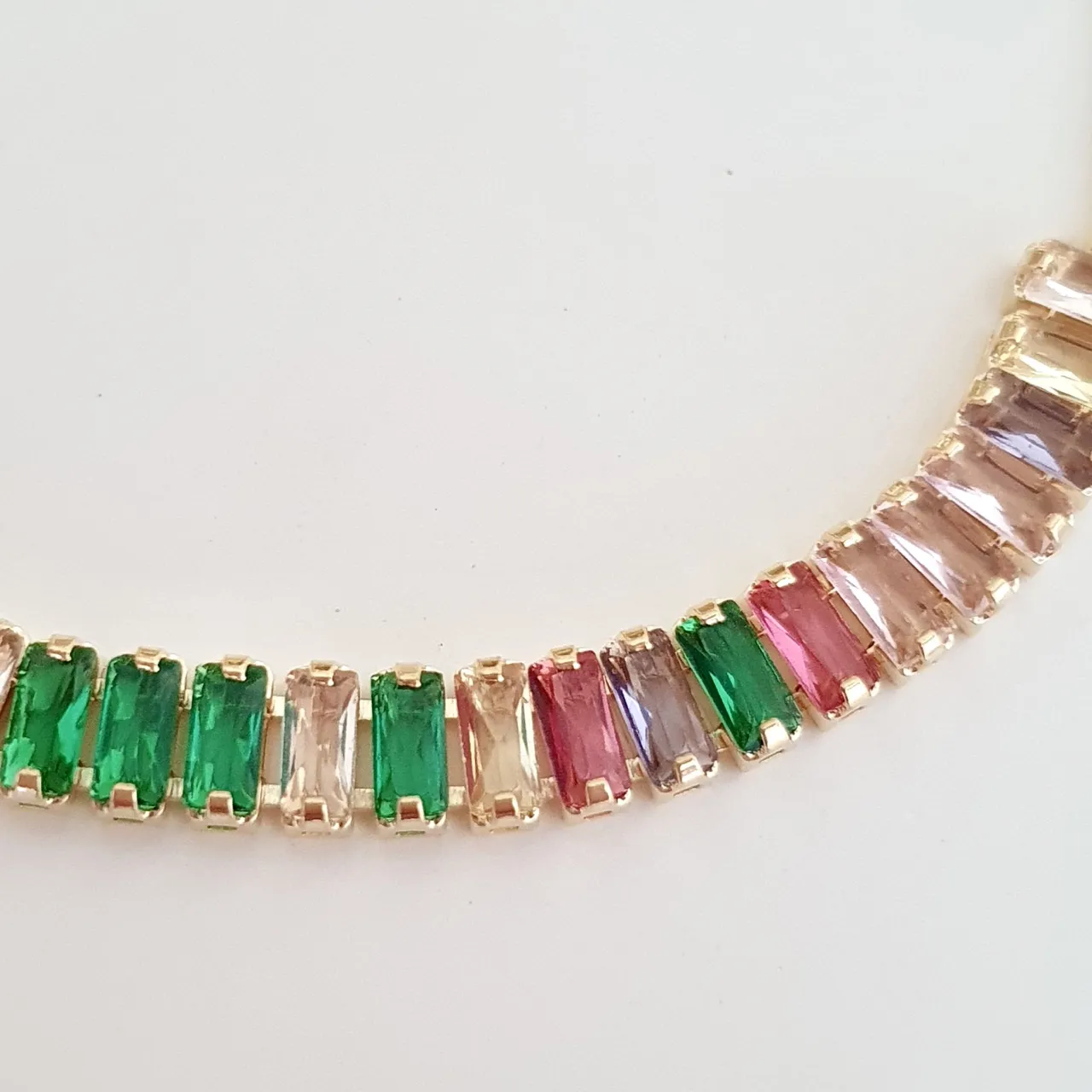 Pulseira riviera zircônias coloridas
