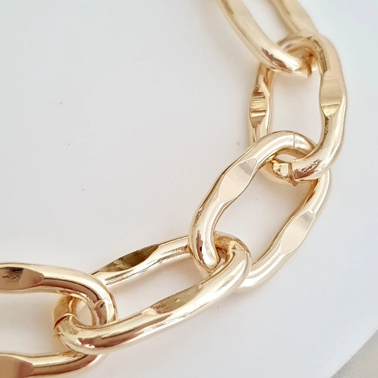 Pulseira elo achatado