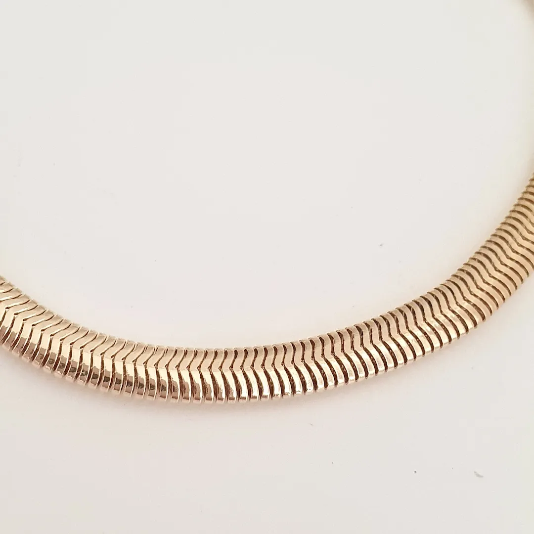 Pulseira gravatinha malha e zircônia