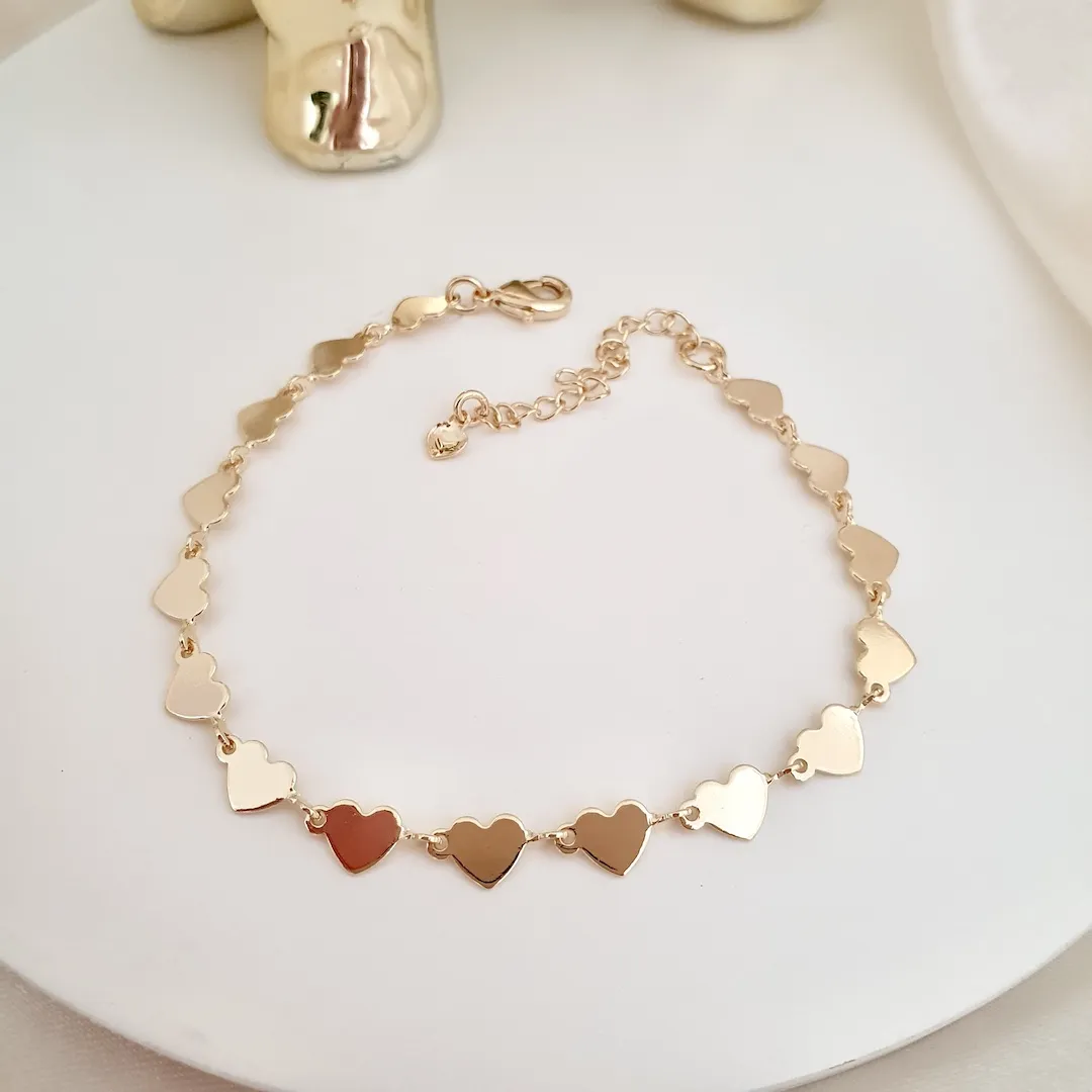 Pulseira chapa coração