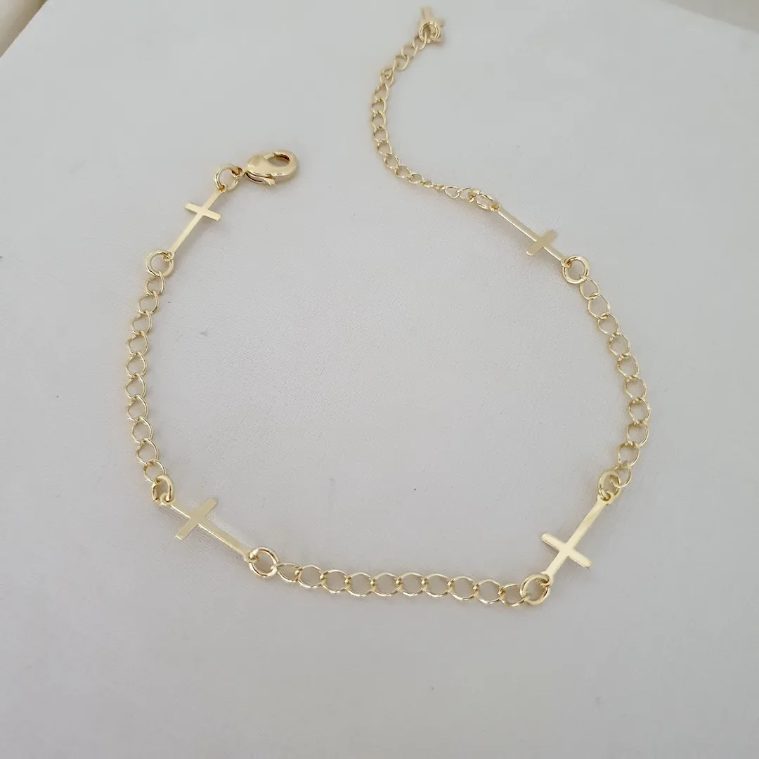 Pulseira elo cruz