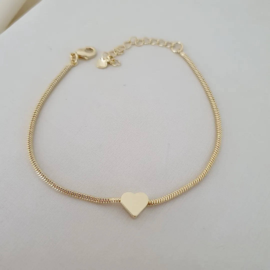 Pulseira malha e coração
