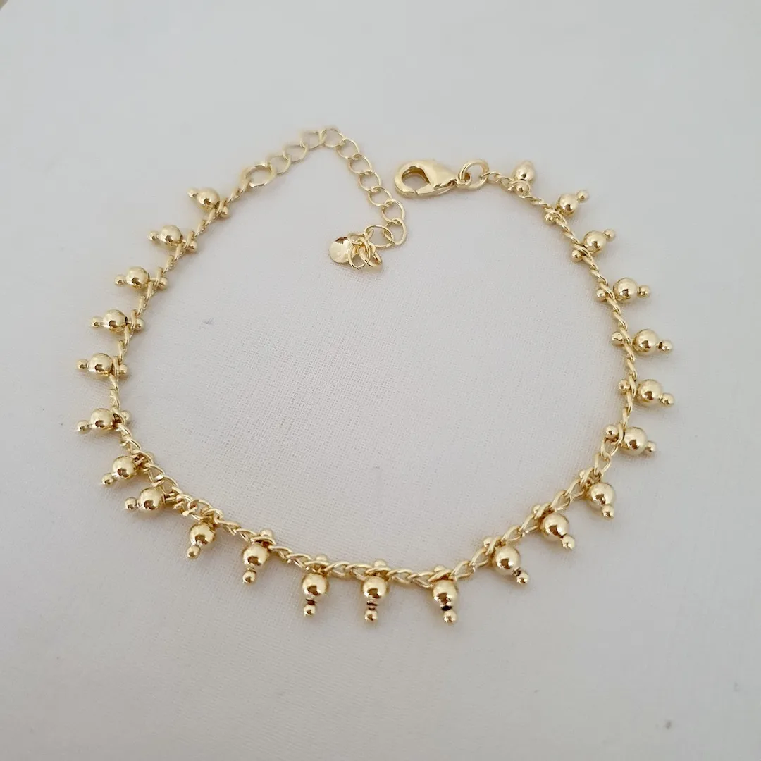 Pulseira pingente bolinhas