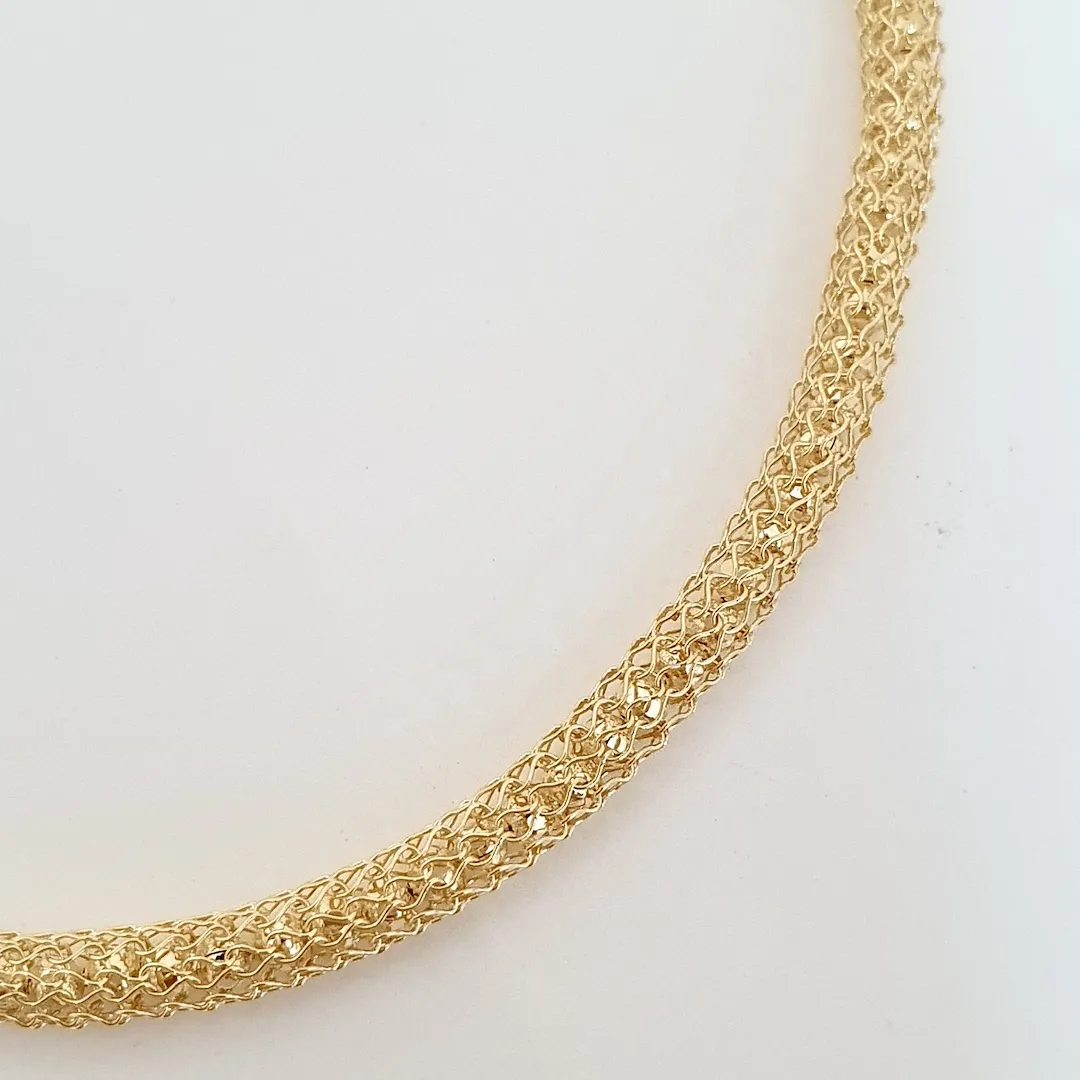 Pulseira tubo malha com bolinhas