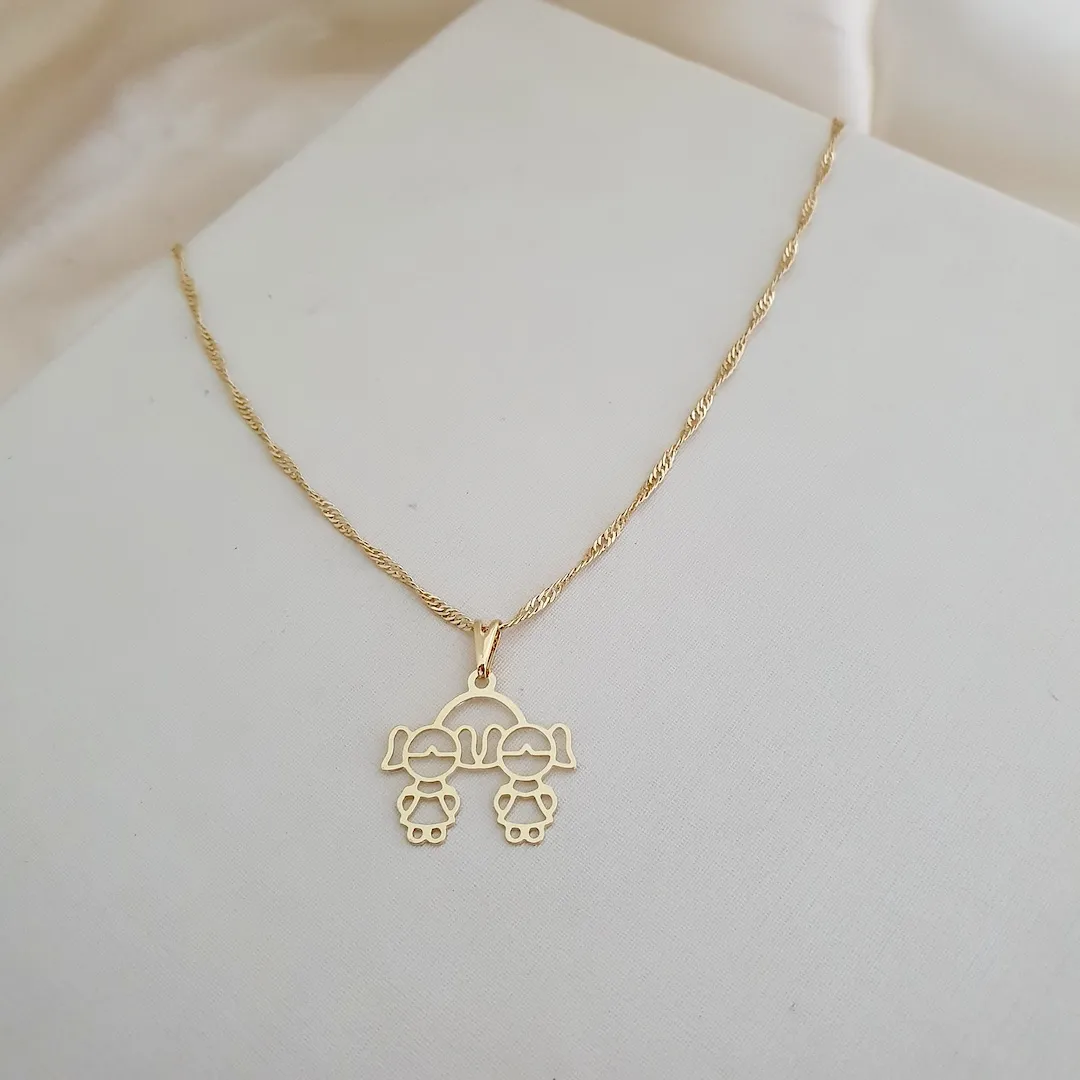 Colar duas meninas (filhas)