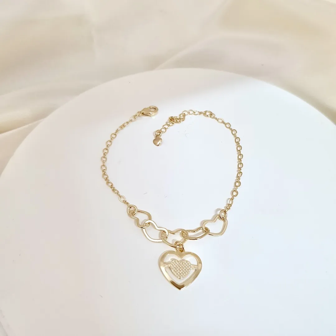 Pulseira pingente coração